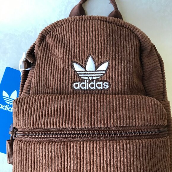adidas  Corduroy Trefoil 2.0 Mini Backpack  Preloved Brown - Picture 3 of 7